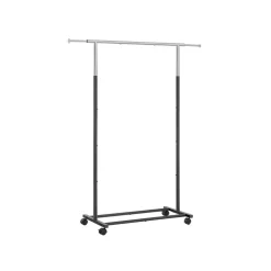 Cheap SONGMICS Portant à roulettes Noir