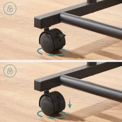 Cheap SONGMICS Portant à roulettes Noir