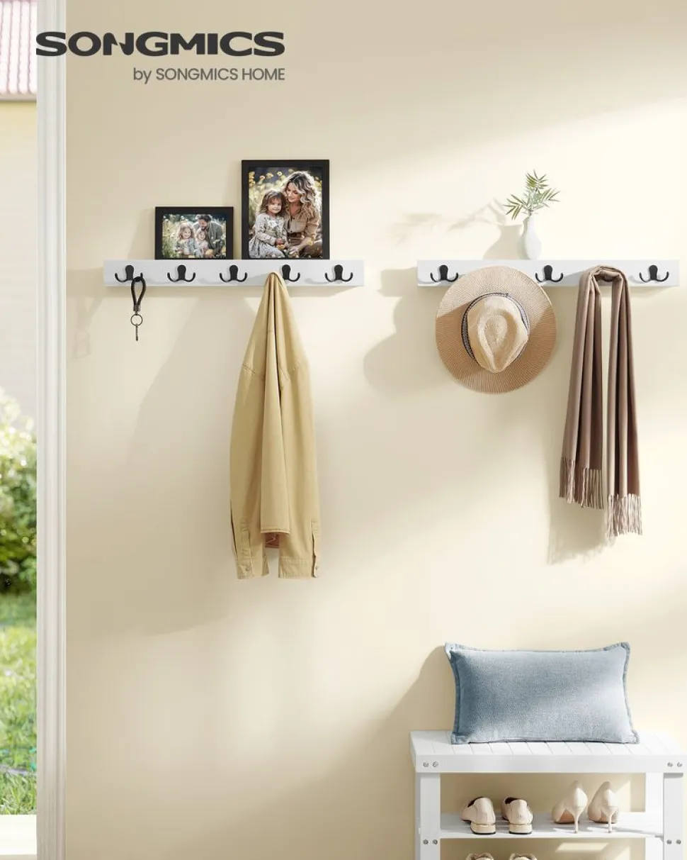 Clearance SONGMICS Portant à vêtement 5 étagères de rangement noir d'encre