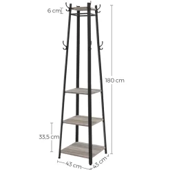 Hot SONGMICS Portant à vêtement du sol au plafond 3 niveaux blanc mat