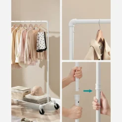 Shop SONGMICS Portant à vêtements Blanc