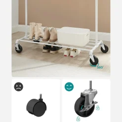 Shop SONGMICS Portant à vêtements Blanc