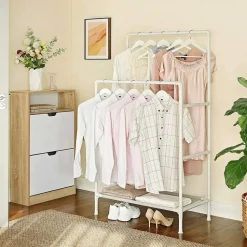 Hot SONGMICS Portant à vêtements Blanc