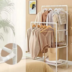 Hot SONGMICS Portant à vêtements Blanc