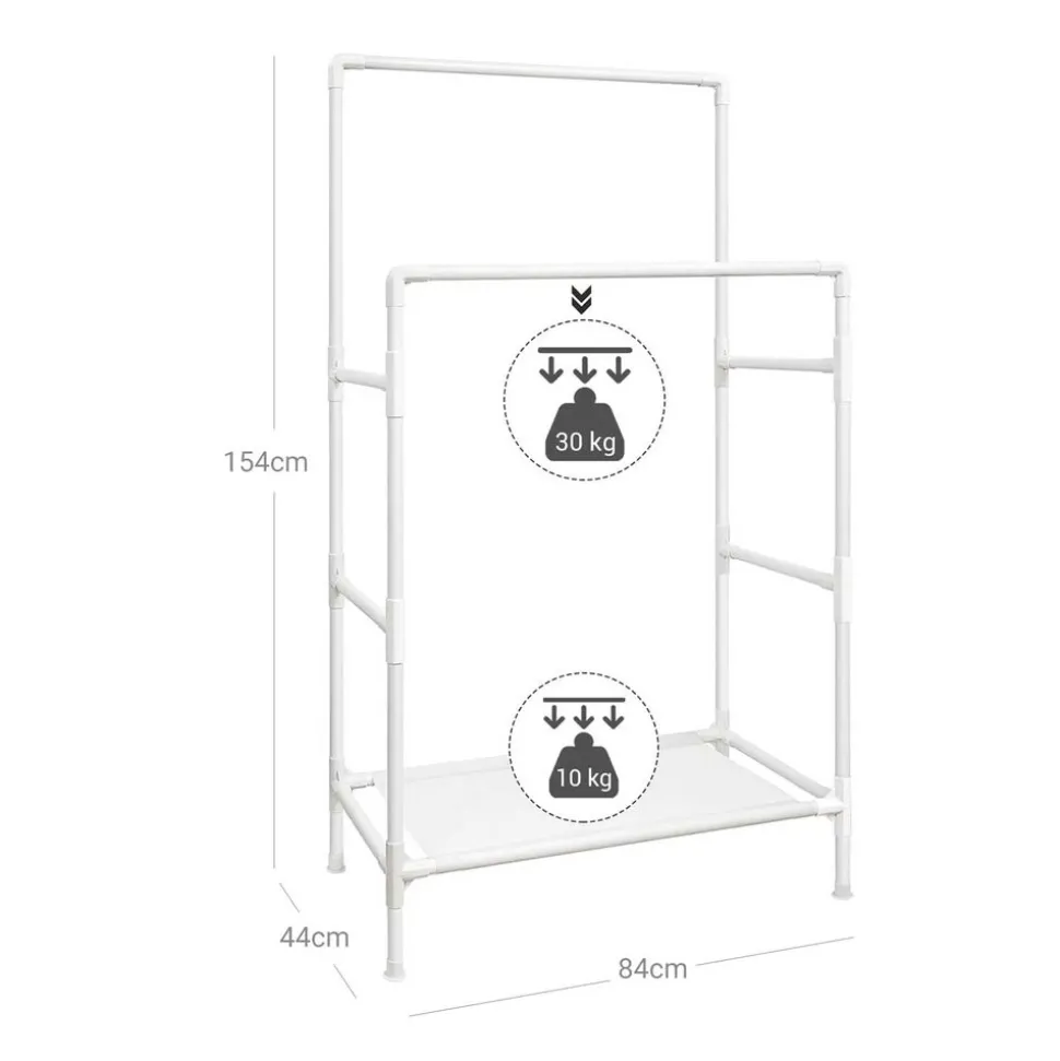 Hot SONGMICS Portant à vêtements Blanc