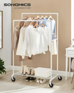 New SONGMICS Portant à vêtements Blanc