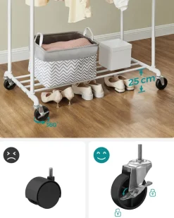 New SONGMICS Portant à vêtements Blanc