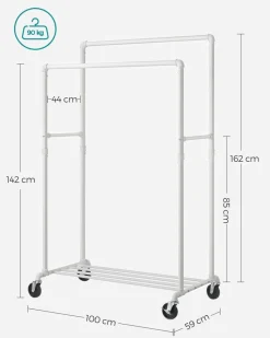 New SONGMICS Portant à vêtements Blanc