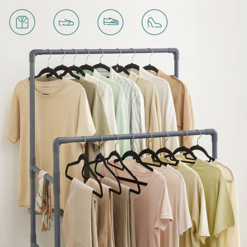 Outlet SONGMICS Portant à vêtements double