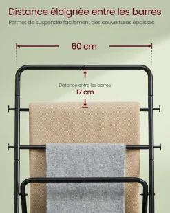 Flash Sale SONGMICS Portant à vêtements double barre en métal à 2 niveaux charge 55 kg blanc