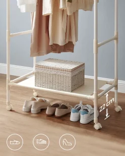 Shop SONGMICS Portant à vêtements en métal gris