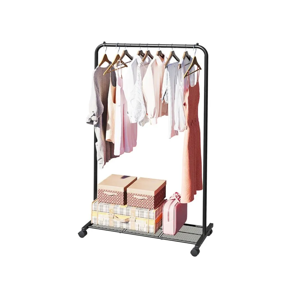 Clearance SONGMICS Portant à vêtements mobile Noir