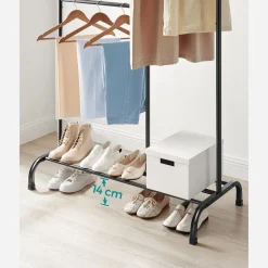 Cheap SONGMICS Portant à vêtements noir Brun Vintage Noir