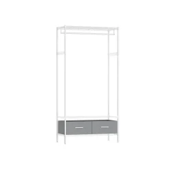 Online SONGMICS Portant à vêtements ouvert avec étagères grillagées avec 2 tiroirs et tringle à vêtements noir d'encre