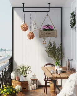 Best Sale SONGMICS Portant barre vêtement Noir