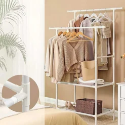 Best Sale SONGMICS Portant barres blanc