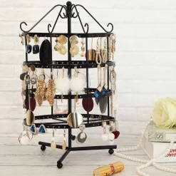 Store SONGMICS Portant bijoux sur pieds noir