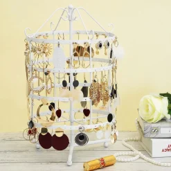 Store SONGMICS Portant bijoux sur pieds noir