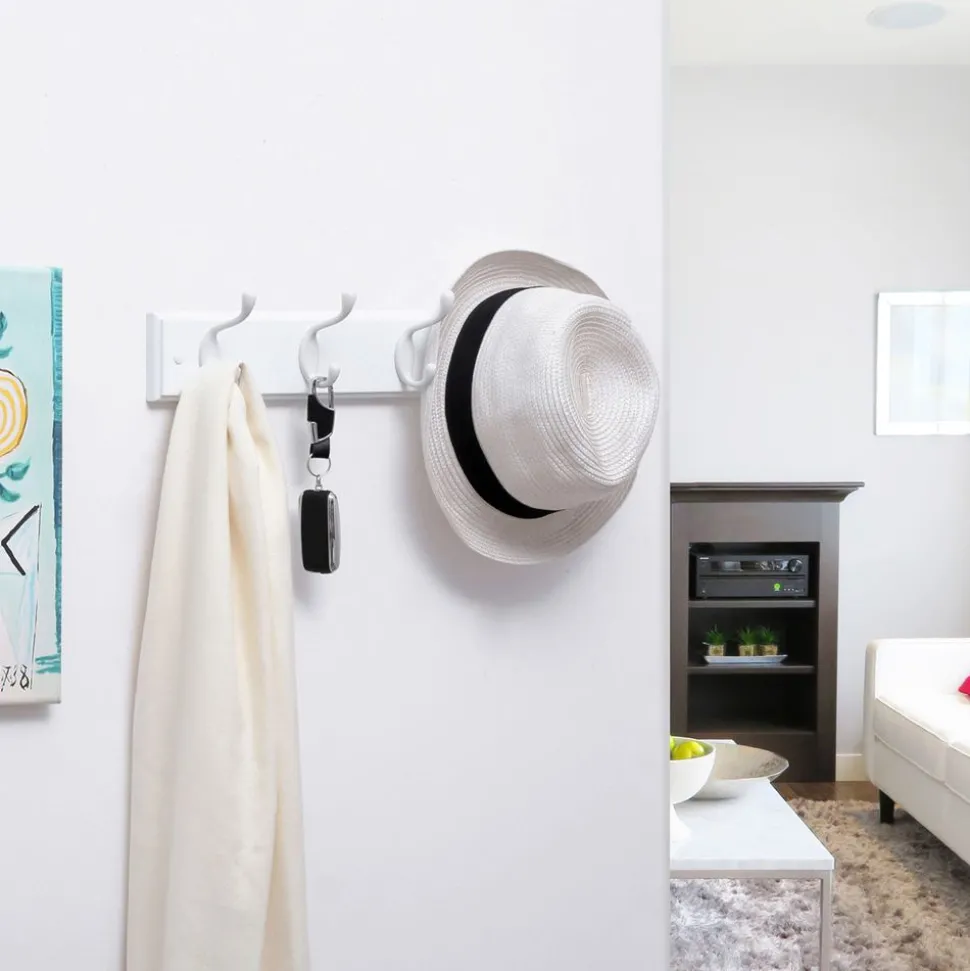 Clearance SONGMICS Portant mural Blanc