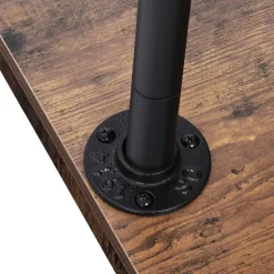 Outlet SONGMICS Portant planche industriel Marron Rustique + Noir