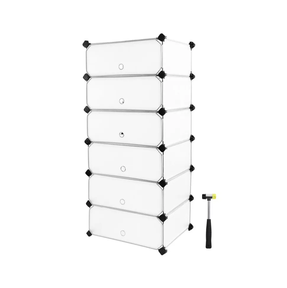 Fashion SONGMICS Portant tringle étagère