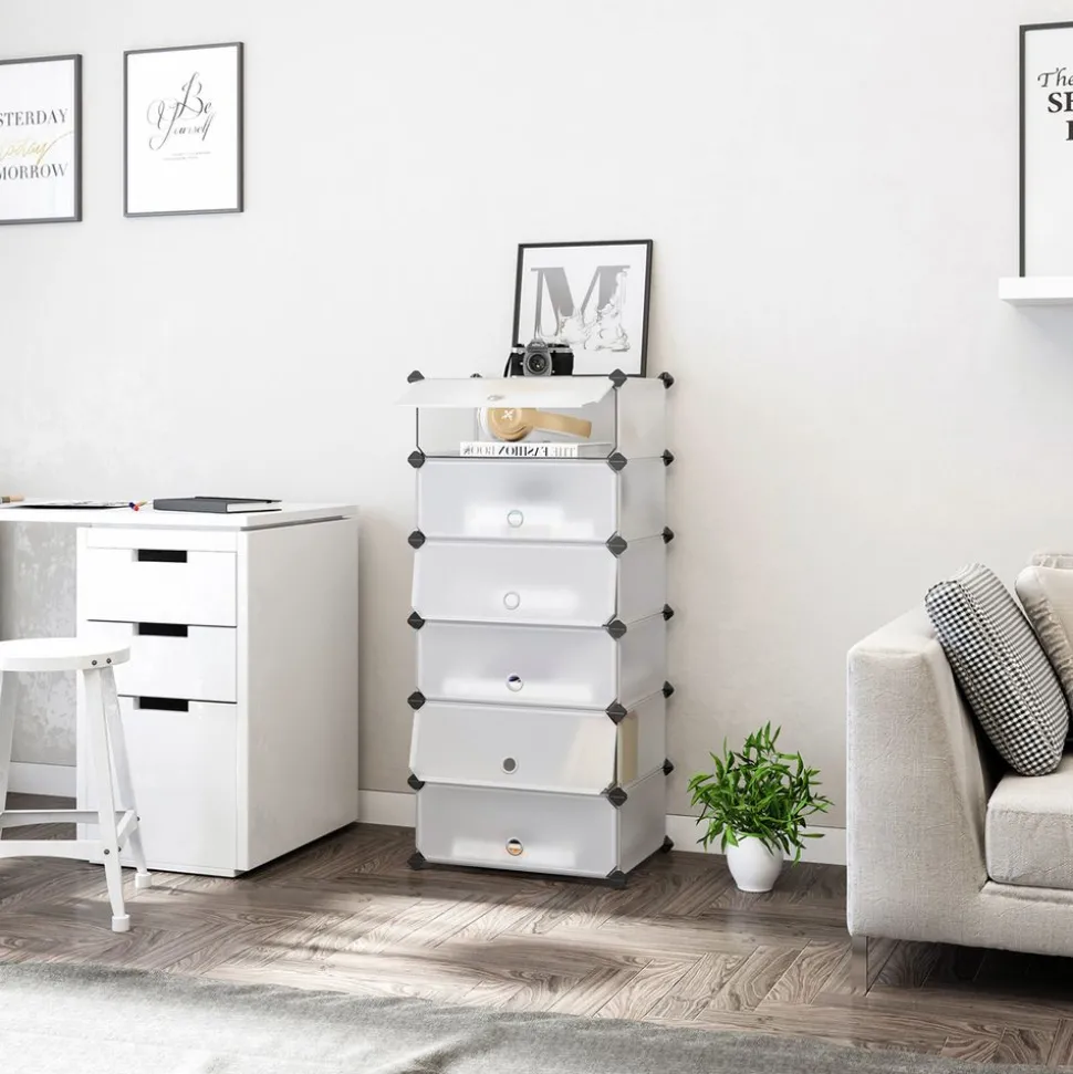 Fashion SONGMICS Portant tringle étagère