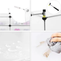 Fashion SONGMICS Portant tringle étagère