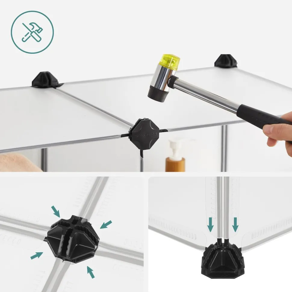 Fashion SONGMICS Portant tringle étagère