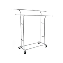 New SONGMICS Portant vêtements 2 barres métal