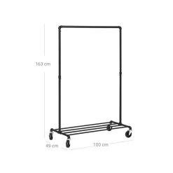 Fashion SONGMICS Portant vêtements Noir