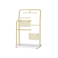 Flash Sale SONGMICS Porte-bijoux doré et blanc