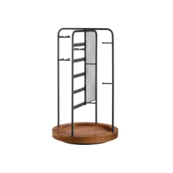 New SONGMICS Porte-bijoux en métal et bois Doré