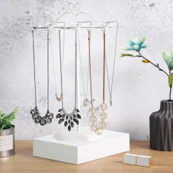 Cheap SONGMICS Porte-bijoux sur pied blanc