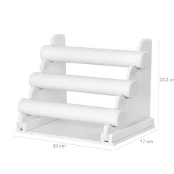 Best SONGMICS Porte-bracelets 3 niveaux blanc