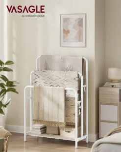 Flash Sale SONGMICS Porte-manteau à roulettes avec étagère surélevée noir d'encre