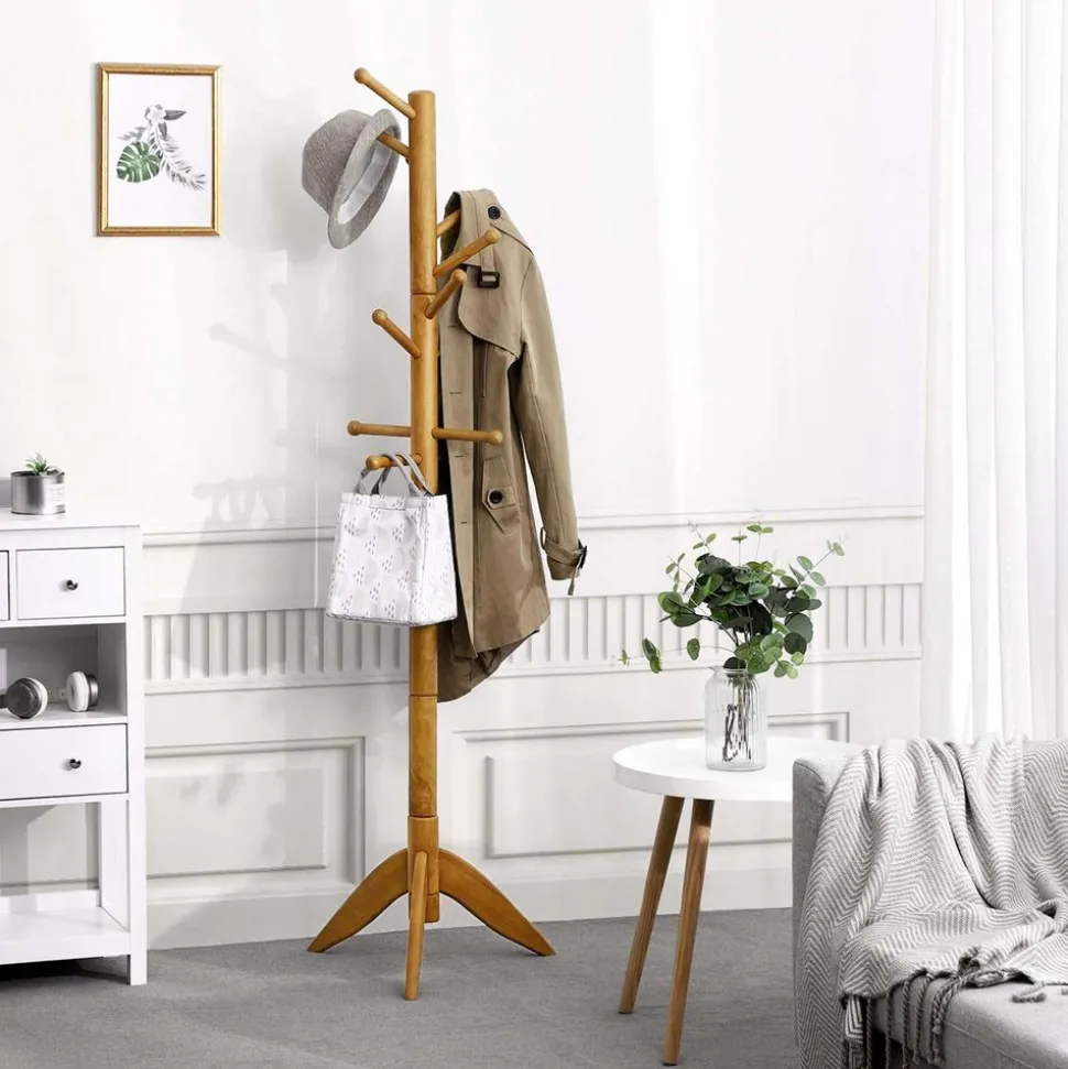 Outlet SONGMICS Portemanteau arbre chêne ChêNe Doré