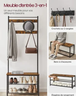 Flash Sale SONGMICS Portemanteau banc industriel