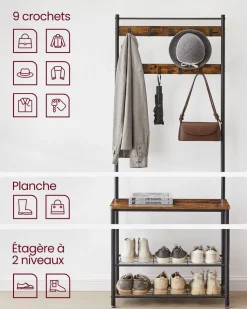 Flash Sale SONGMICS Portemanteau banc industriel