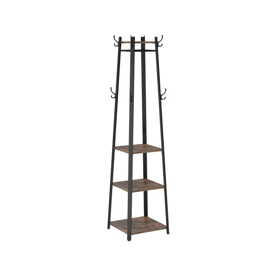 Online SONGMICS Portemanteau échelle industriel Marron Rustique