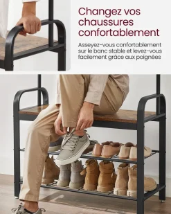 Store SONGMICS Porte-manteau 3-en-1