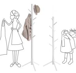 Shop SONGMICS Portemanteau en bois massif