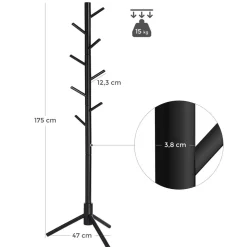 Shop SONGMICS Portemanteau en bois massif