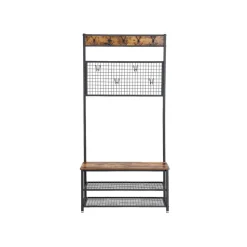 Sale SONGMICS Portemanteau grille industriel Marron Rustique