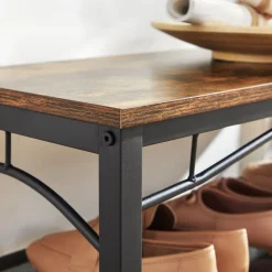 Sale SONGMICS Portemanteau industriel Brun Vintage Noir