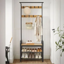 Online SONGMICS Portemanteau marron noisette