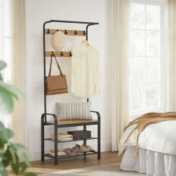 Online SONGMICS Portemanteau marron noisette