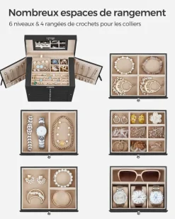 Fashion SONGMICS Portemanteau mural avec étagère de rangement