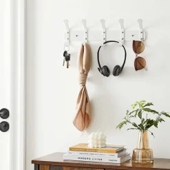 New SONGMICS Porte-manteau mural blanc