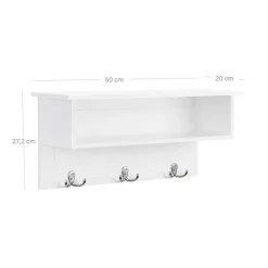 Store SONGMICS Portemanteau mural Blanc