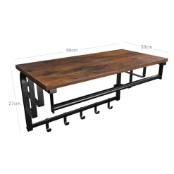 Online SONGMICS Portemanteau mural industriel Marron Rustique + Noir